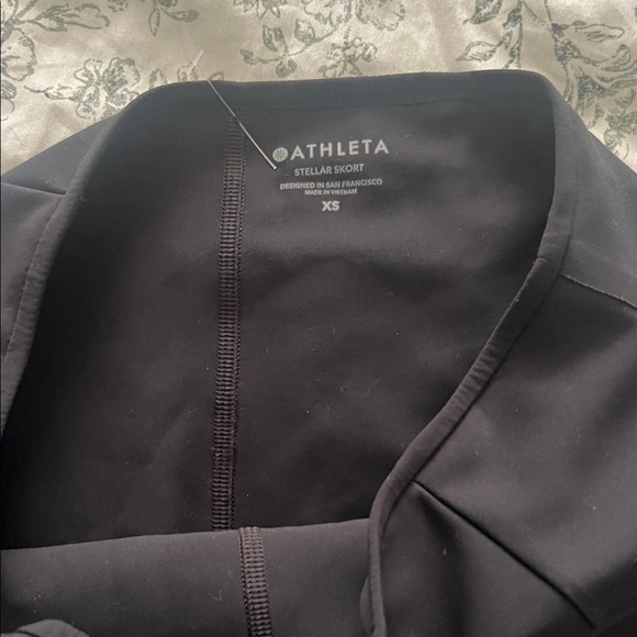 Athleta Black Mini Skirt with Front Zipper - Picture 2 of 4